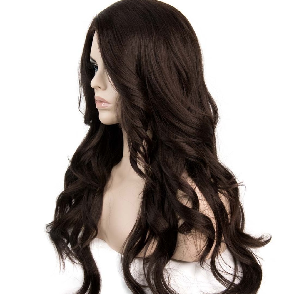 28" Dark Brown #4 Layered Wavy Wig | Miranda - Picture 2 of 6